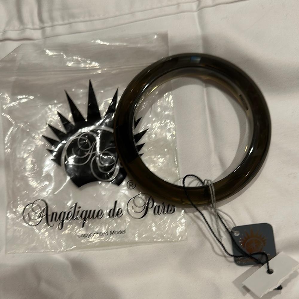 Black Bangle Bracelet